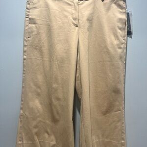 NWT Women's Theory Coralie‎ Chill Cropped Wide Leg Khaki Size 6 Pants